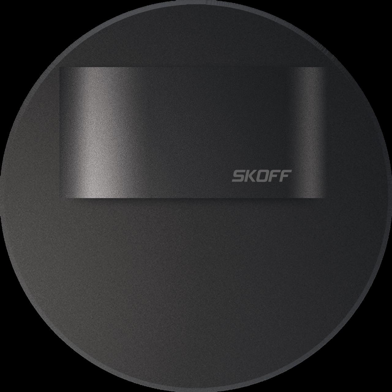 Orientační LED svítidlo SKOFF Rueda mini Short 6500K 0,4W 10V DC IP66 černá