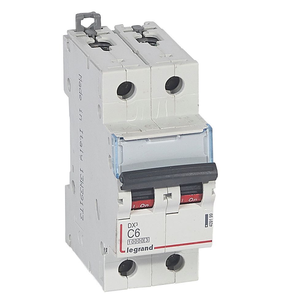 Jistič dvoupolový LEGRAND 409199 DX3 2P C6 10000A/16KA