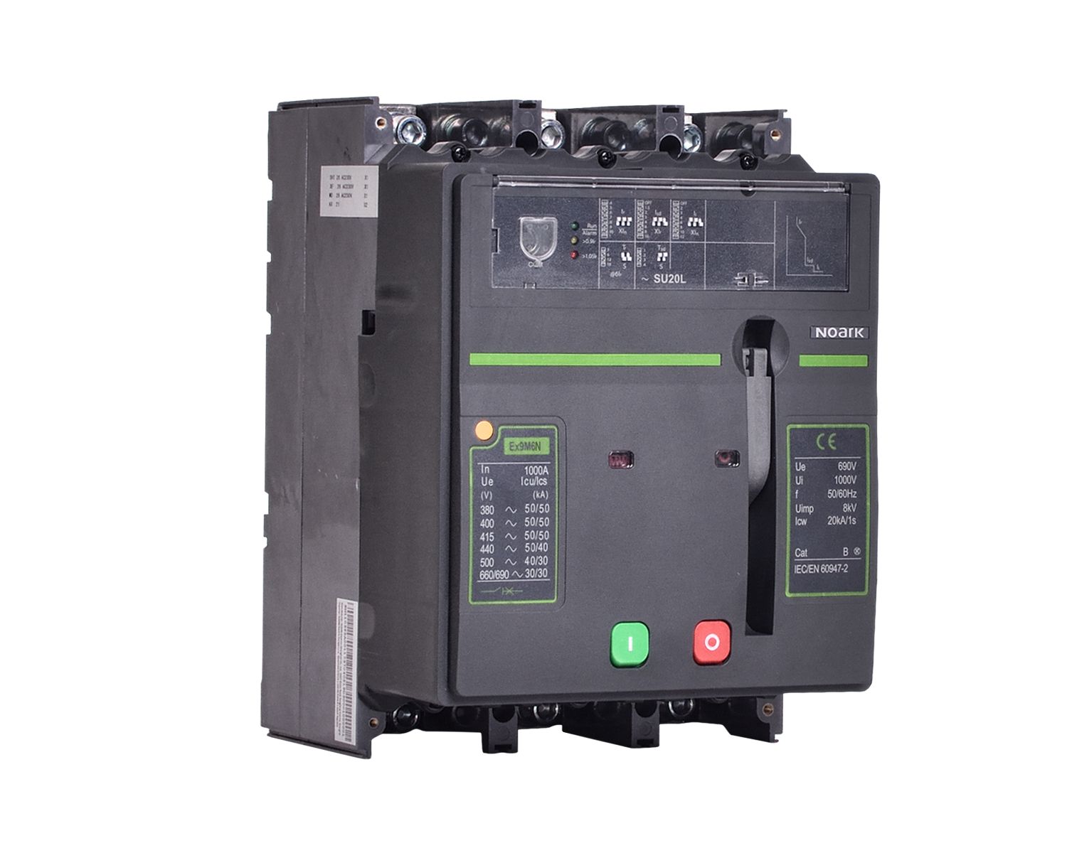 Jistič kompaktní NOARK 110374 Ex9M6N SU20L 1250 3P MOD AC400 velikost M6, SU20L, Icu=Ics=50kA