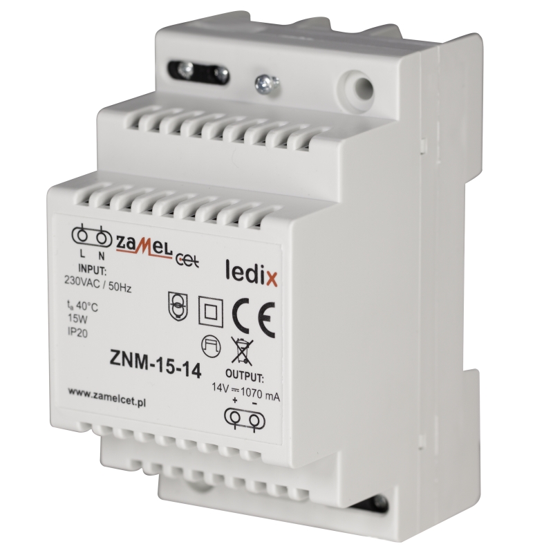 Zdroj napájecí ZAMEL LEDIX MODULOVÝ, 14Vss, 15W