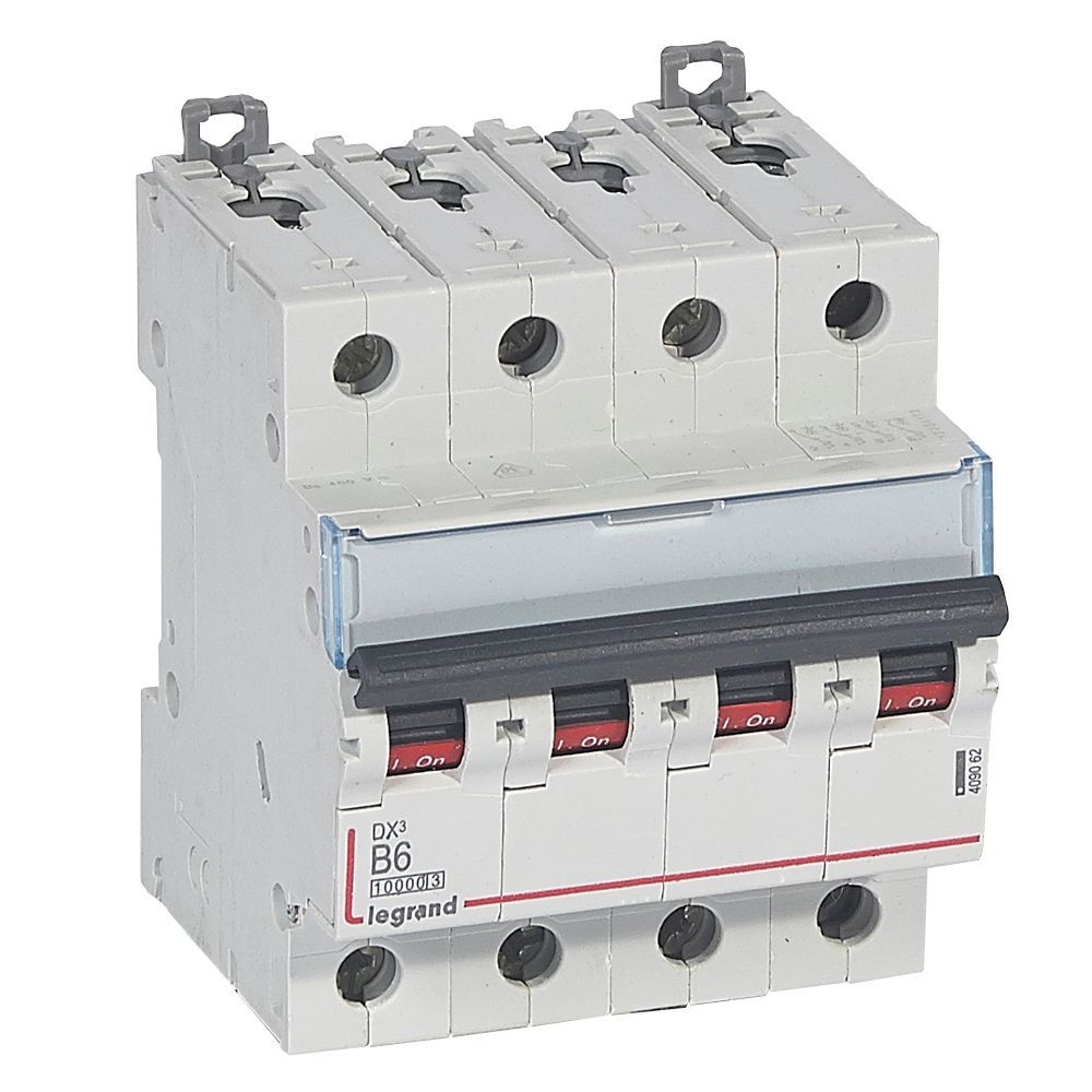 Jistič čtyřpolový LEGRAND 409062 DX3 4P B6 10000A/16KA