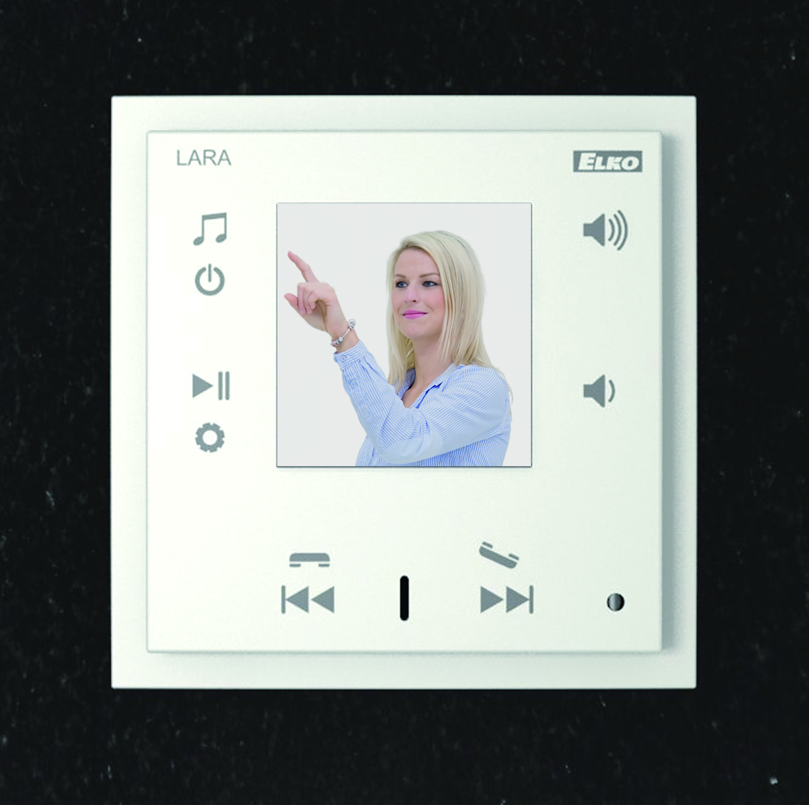 ELKO LARA-IC/BR LARA Intercom_bílá Intercom - inteligentní domovník