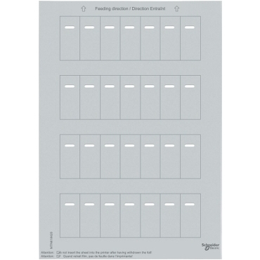 SCHN MTN618420 Archy štítků pro tlačítkové panely s IČ přijímačem, Stříbrná, System M