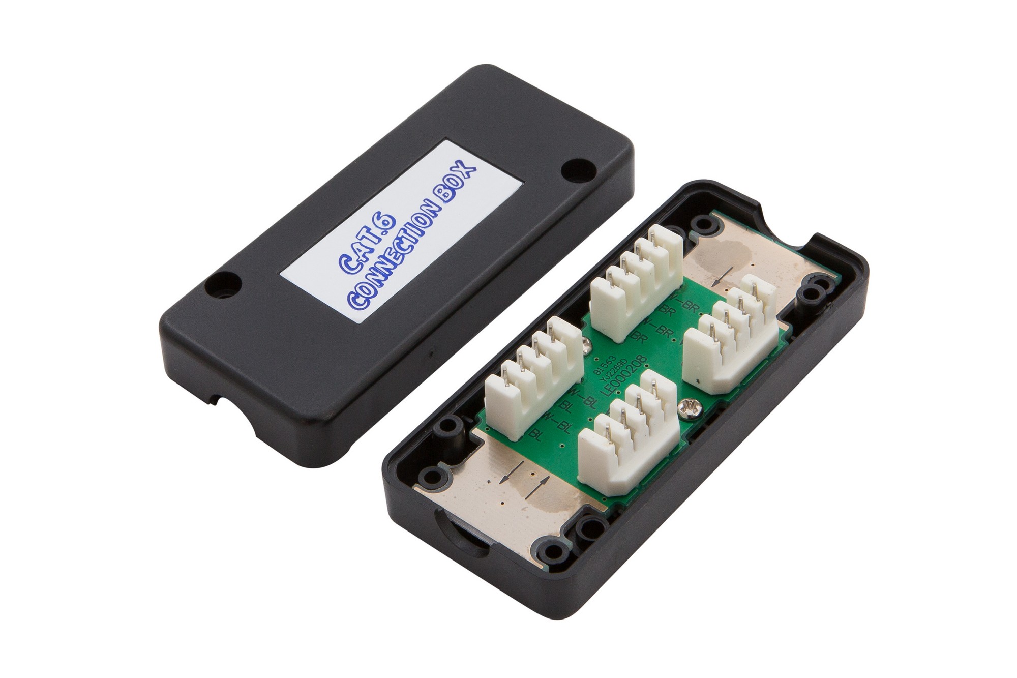 Box datový WIREX WJB-6-U-BO-BL, CAT6, UTP, RJ45, spojovací, LSA+/Krone, černá