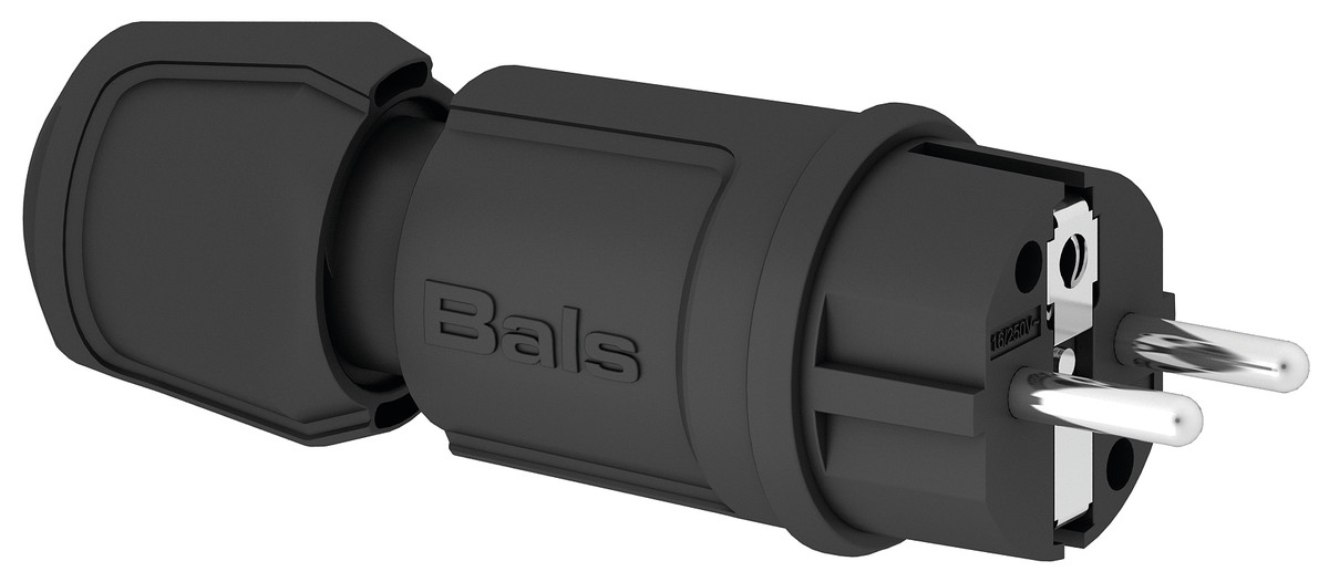 NG BALS7372 Vidlice CZ + SCHUKO černá 16A 3p 230V IP54