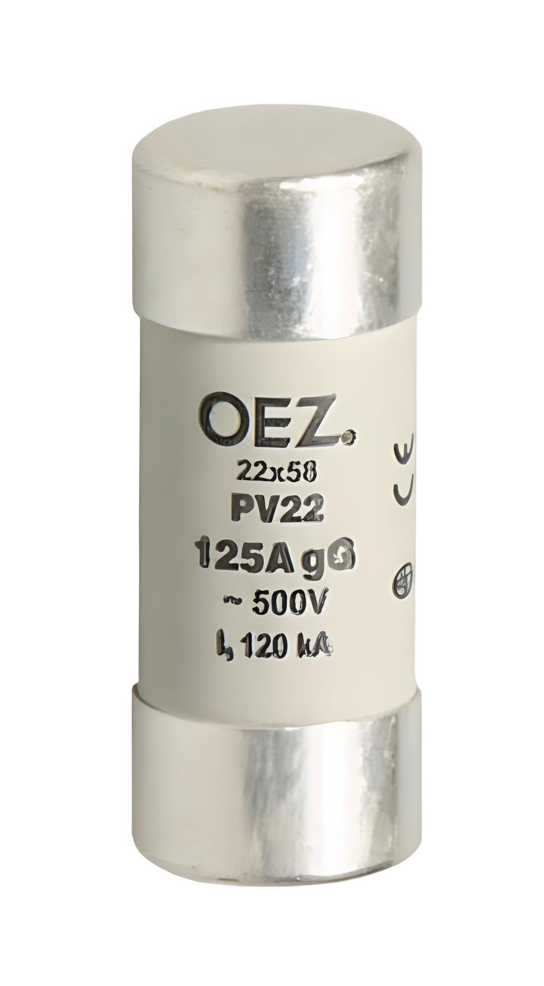 Pojistková vložka OEZ:06740 PV22 16A gG, Un AC 690 V / DC 250 V, velikost 22×58, gG -