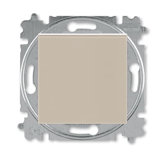 Přepínač střídavý ABB Blistry 2CHH590645A6018, řazení 6, macchiato/bílá, s krytem, s drápky