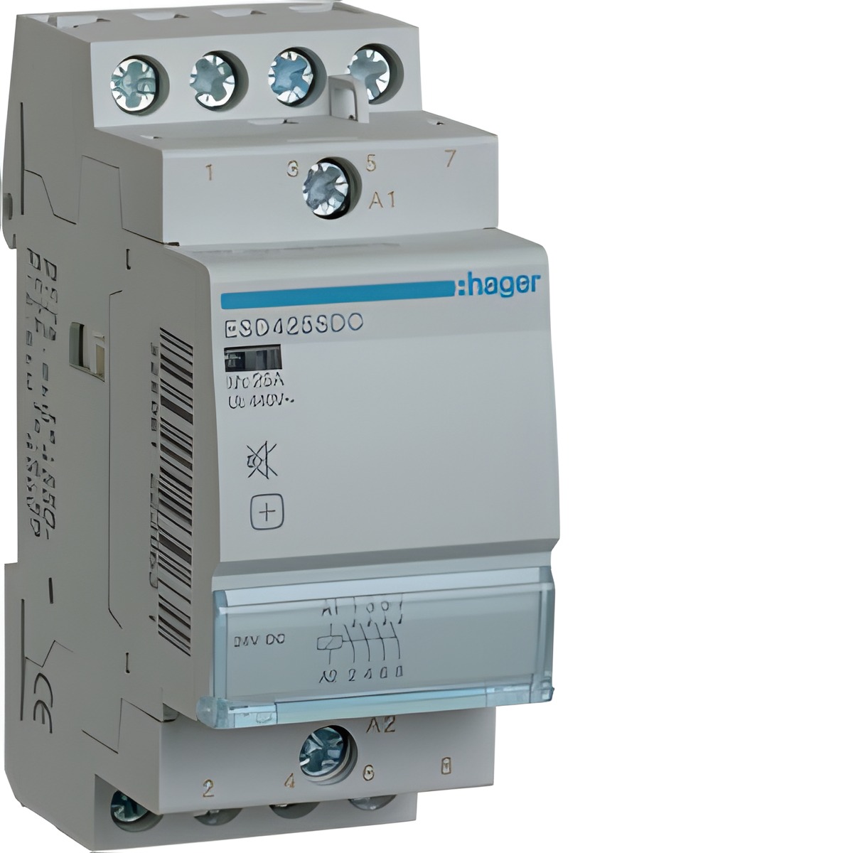 HAG ESD425SDC Stykač se sníž. hlučností 25A, 4S, 24V DC