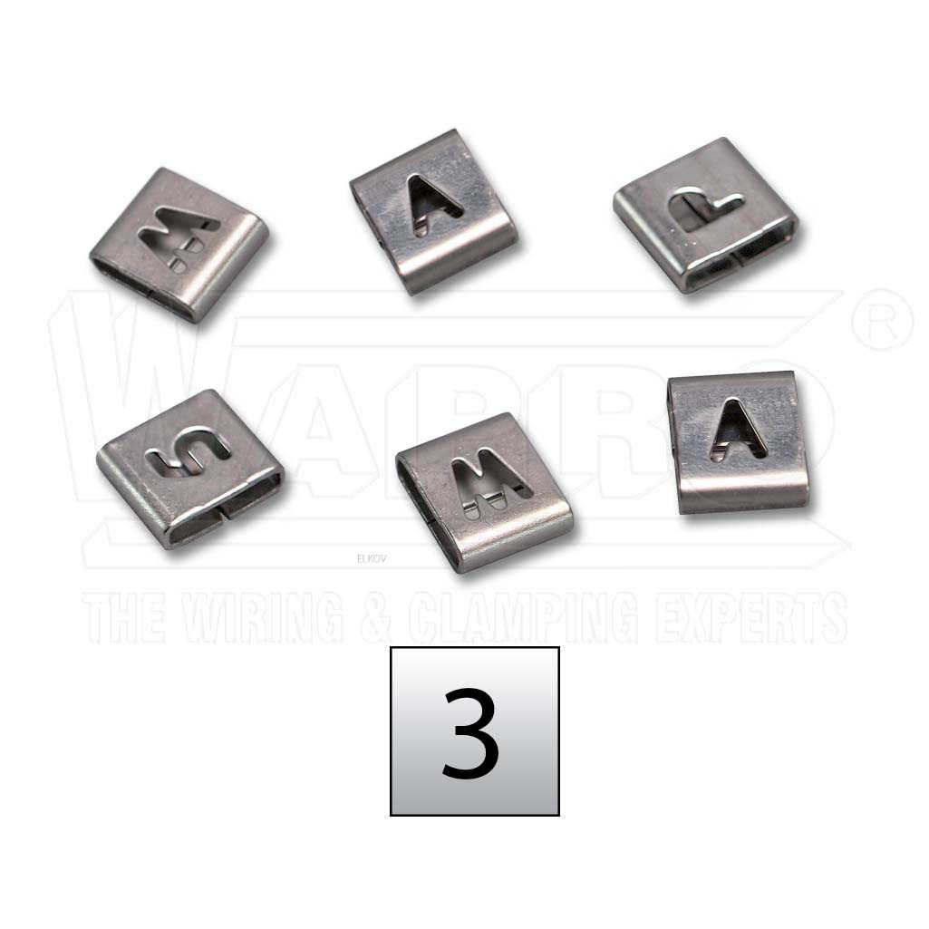 wpr2739 WR1-3 nerezový popisovací systém Wapro Easy Read - znak "3"