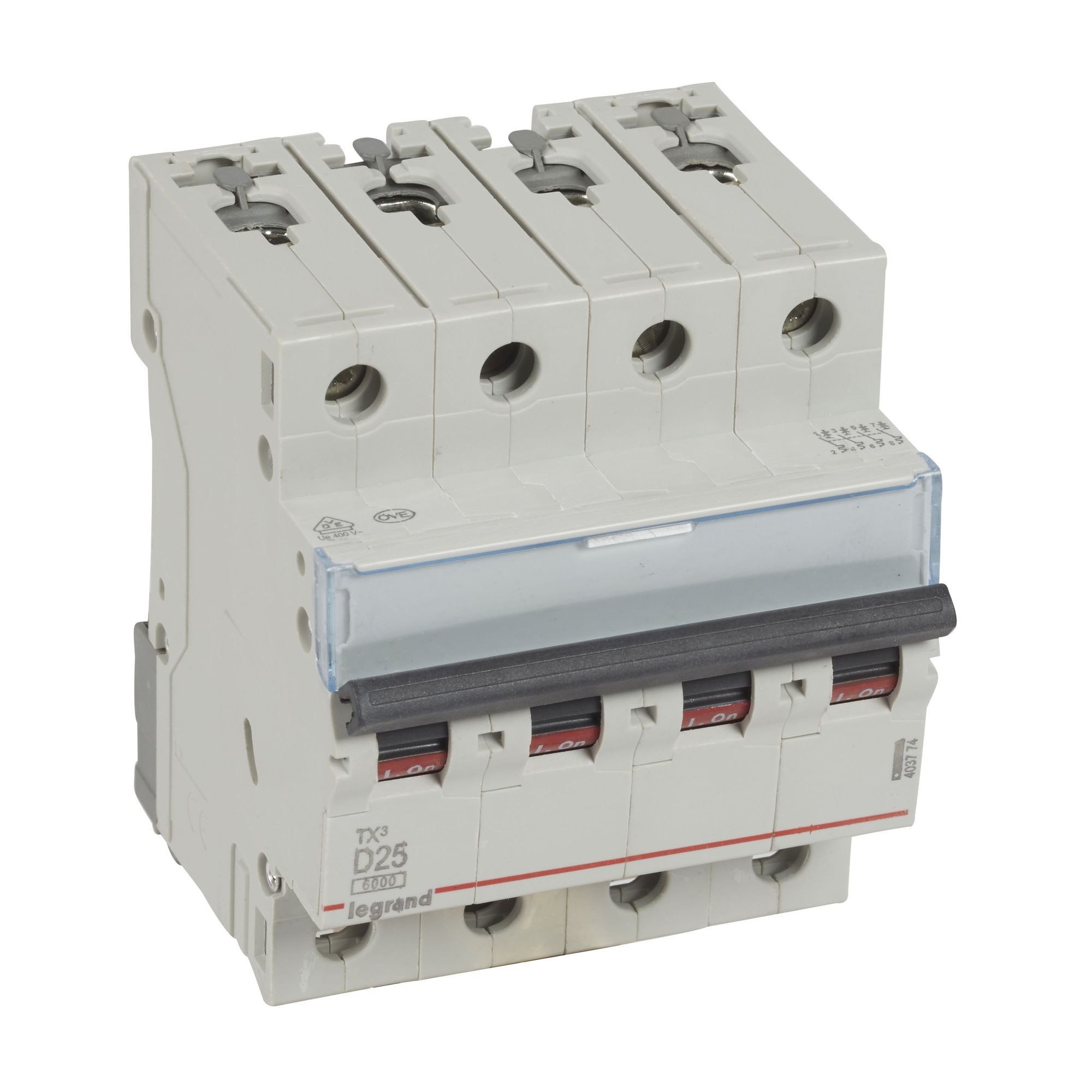 Jistič čtyřpolový LEGRAND 403774 TX3 4P D25 6000A