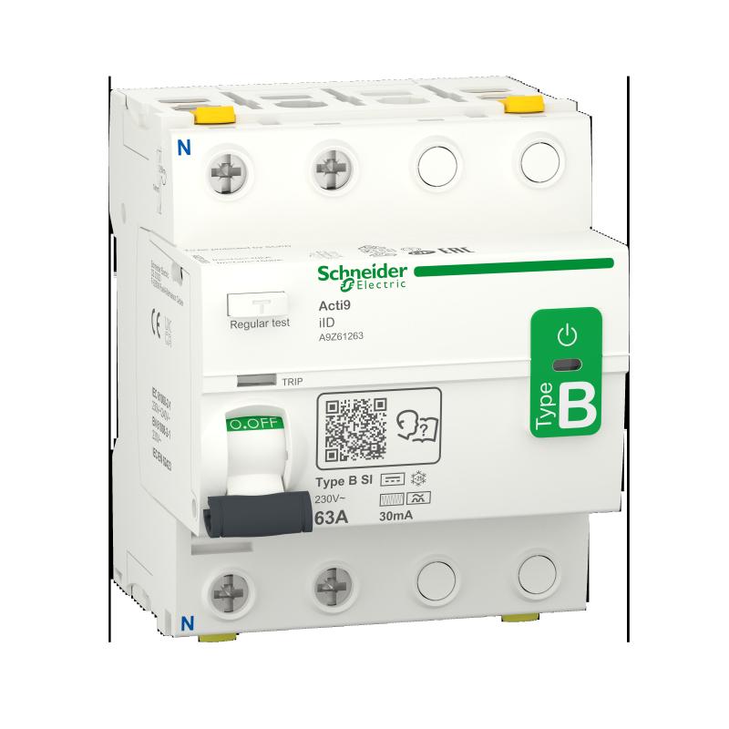 SCHN A9Z61263 Proudový chránič iID 2P 63A 30mA typ B-SI 230V