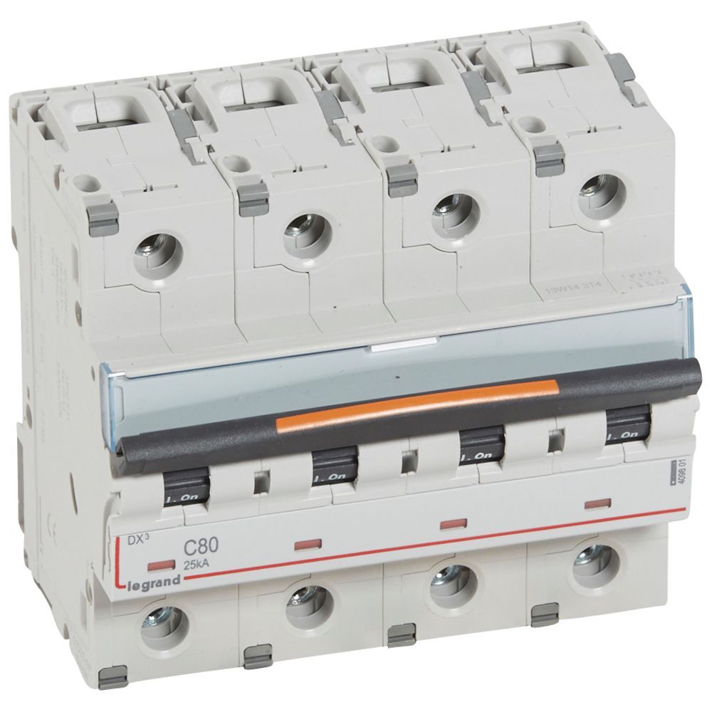 Jistič čtyřpolový LEGRAND 409801 DX3 4P C80 25KA