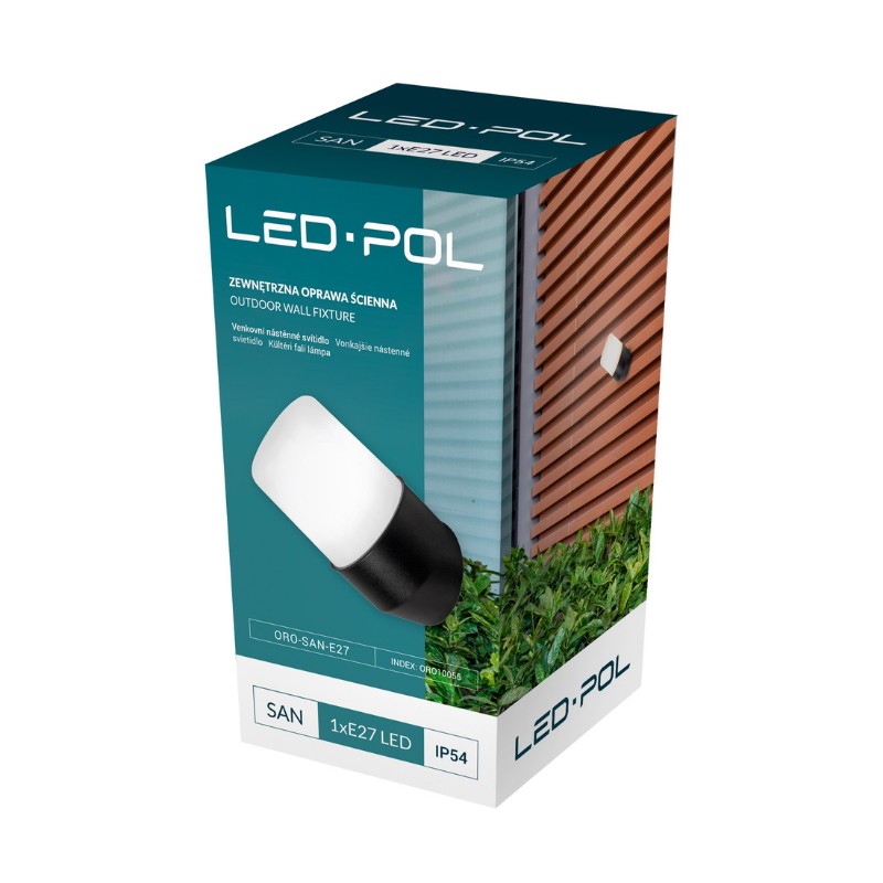 Fasádní a zahradní LED svítidlo LED-POL San E27