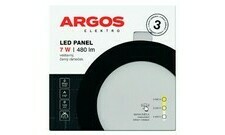 Argos LED panel vestavný, kruh 7W 480LM IP20 CCT - Černá