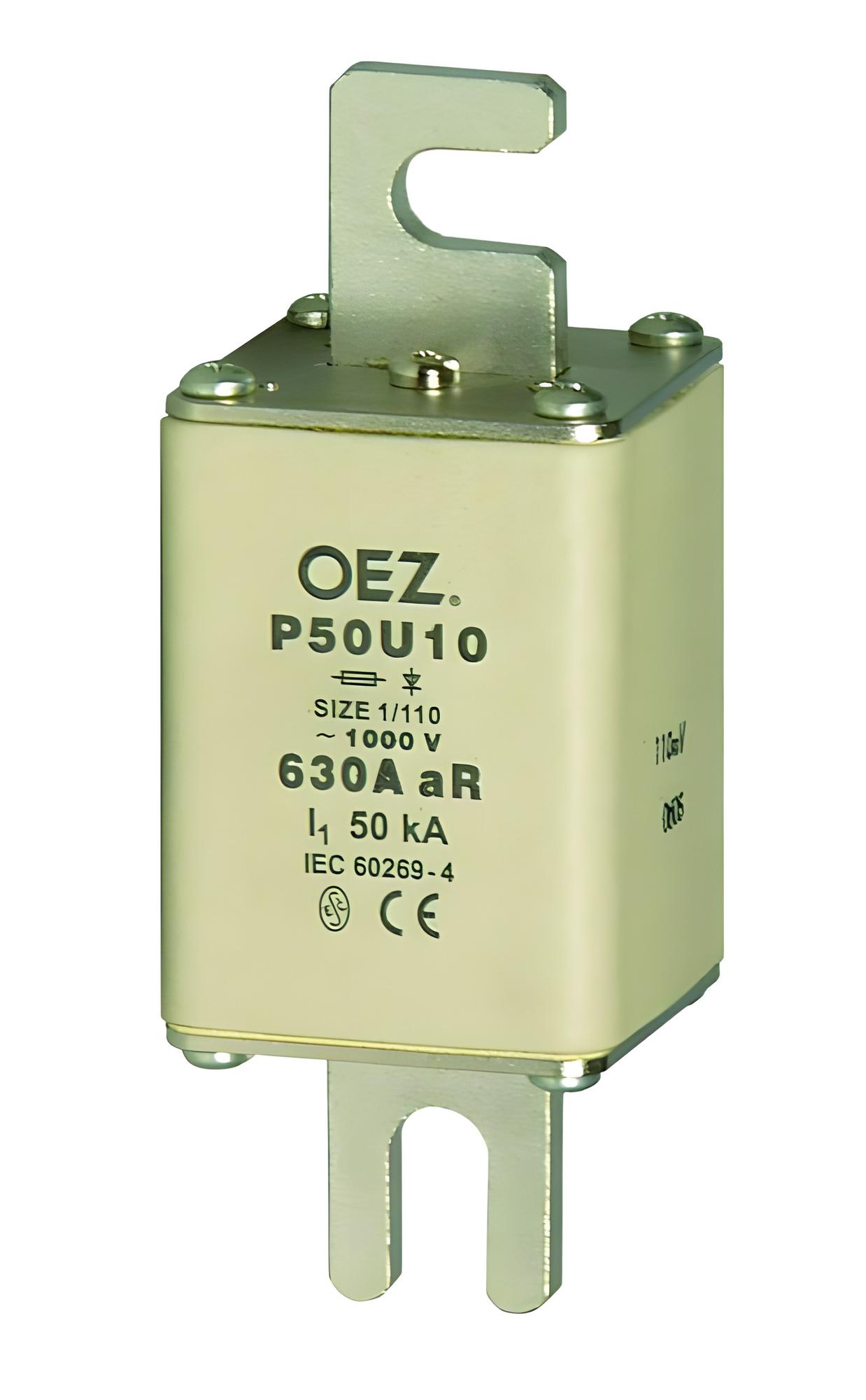 Pojistková vložka pro jištění polovodičů OEZ:20519 P50U10S 400A aR, Un AC 1000 V / DC 600 V, aR -