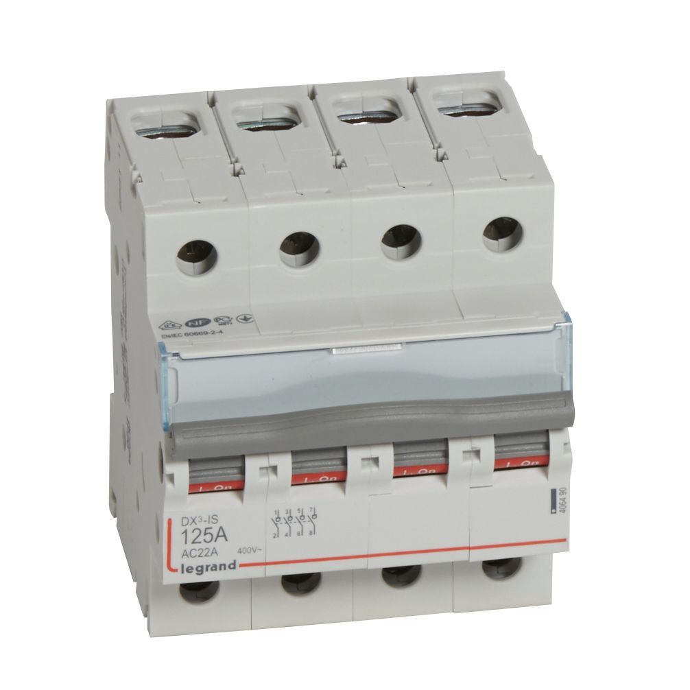 LEG 406490 DX3 VYPÍNAČ 4P 125A 400V