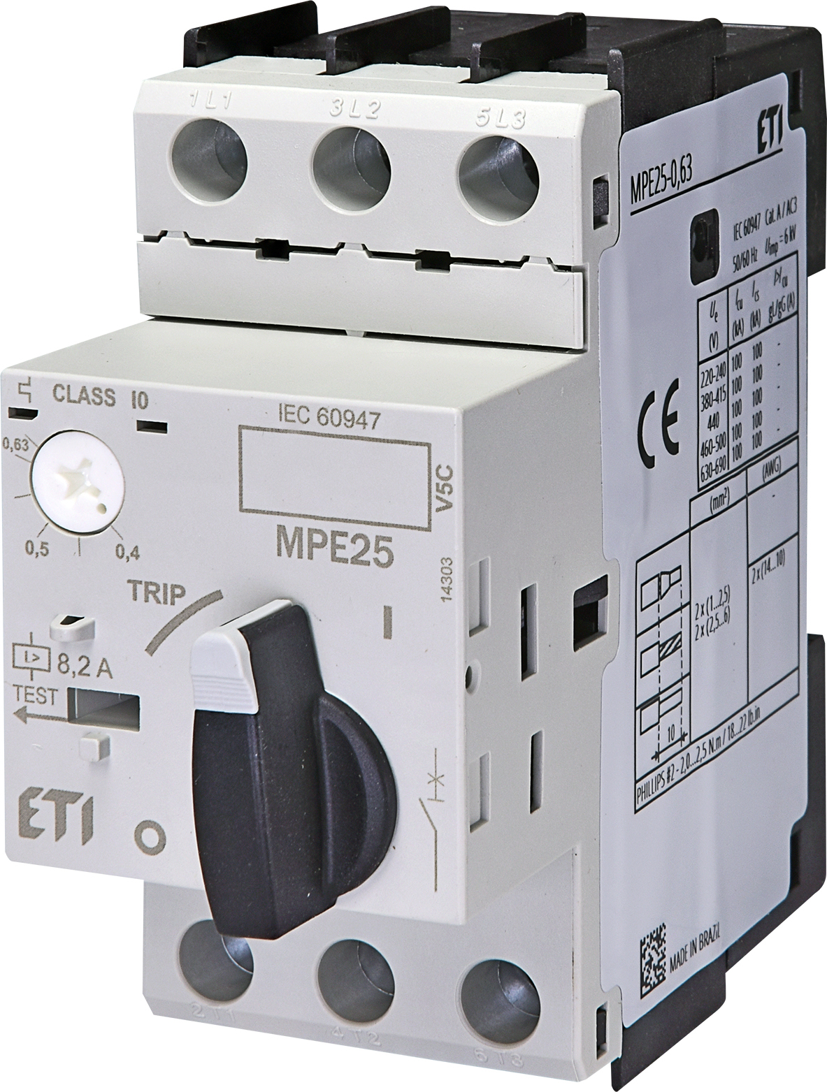 ETI 004648004 motorový spouštěč, MPE25-0,63