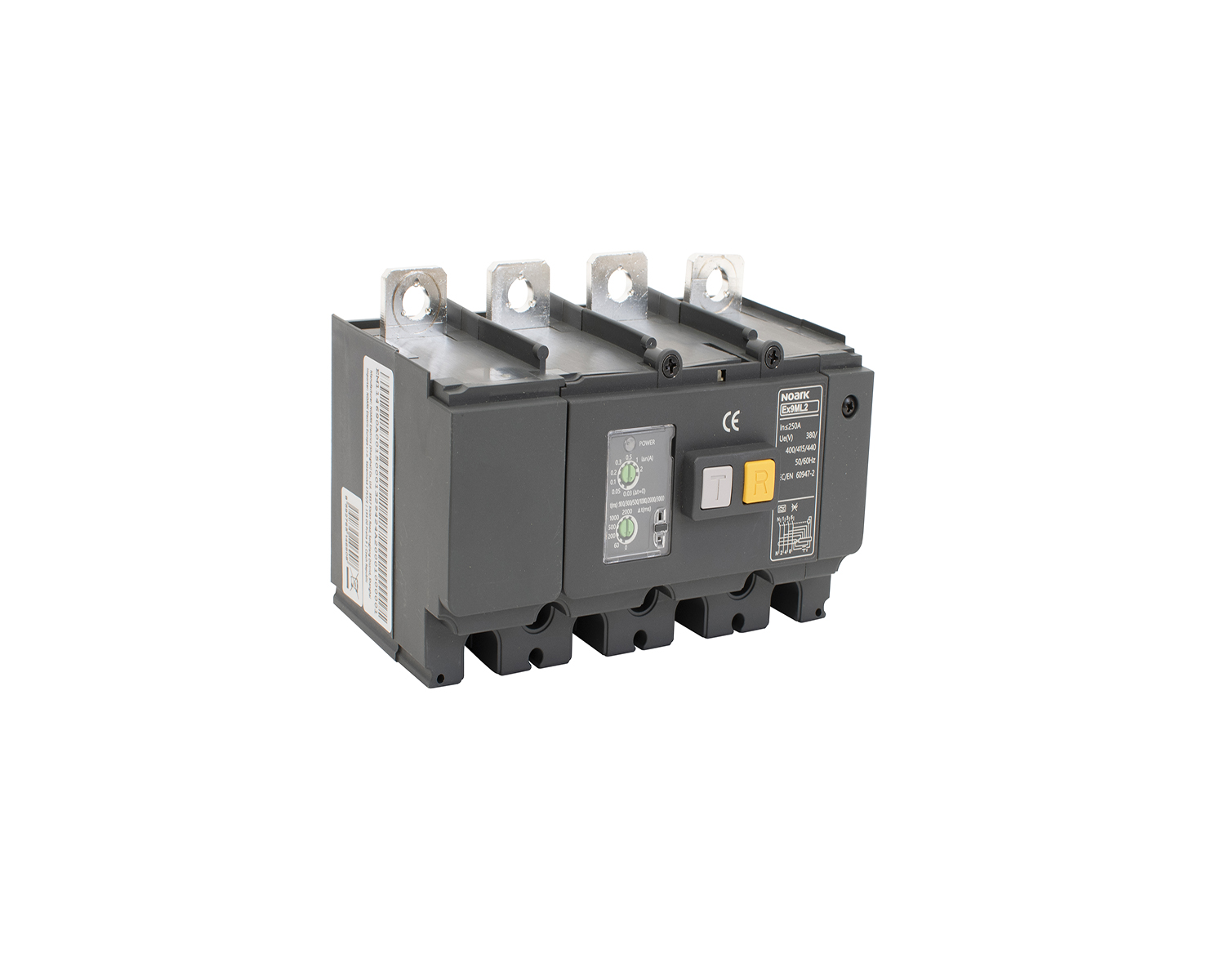Jistič kompaktní NOARK 114690 Ex9ML2 4P A RCD1 EU Modul RCCB pro rám MCCB velikost Ex9M2, 4 póly, A