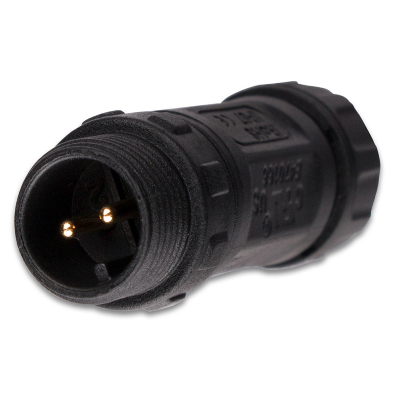 Vidlice MC LED bez převlečné matice M12, 2piny, IP67, pájecí