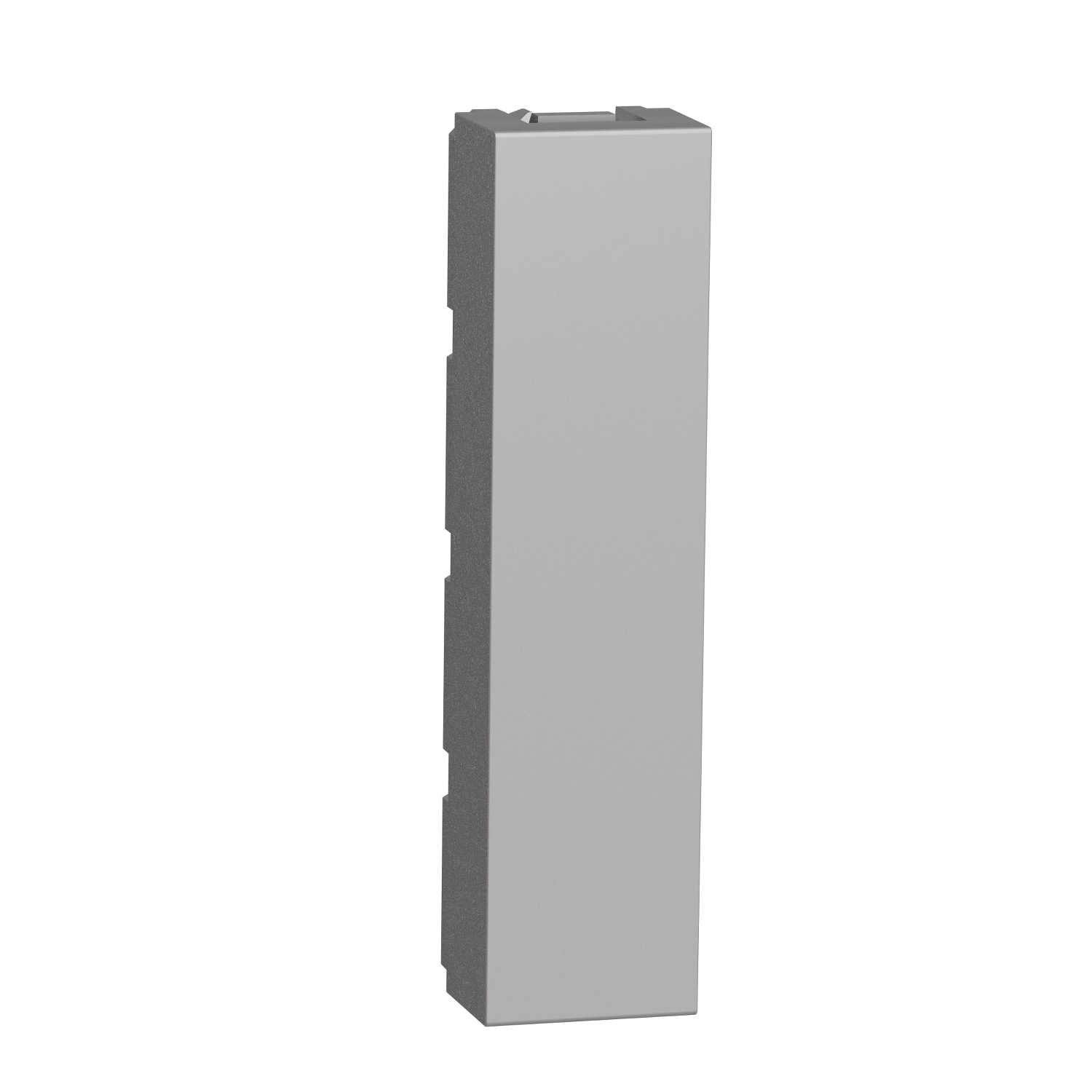 SCHN NU986430 Unica - Záslepka 2x 1/2 modul, Aluminium