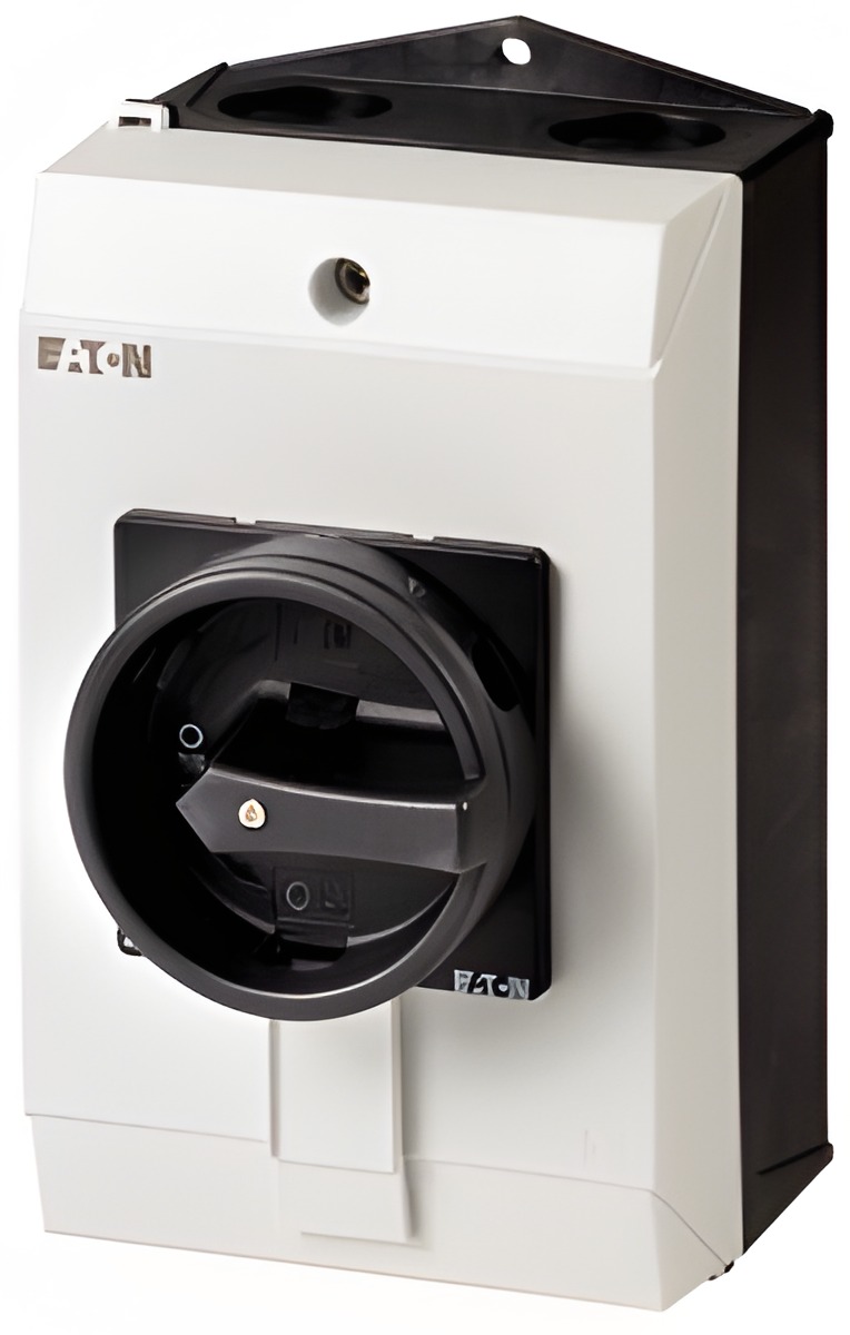 Vypínač hlavní třípolový EATON 207207 T3-3-15683/I2/SVB-SW 3-pól+2z1v, 32A, v plast.skříňce, IP65