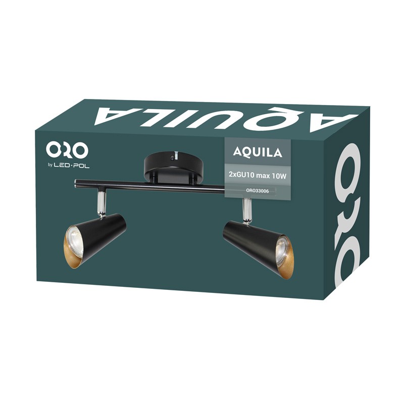 LED bodové svítidlo LED-POL Aquila 2XGU10 B/G