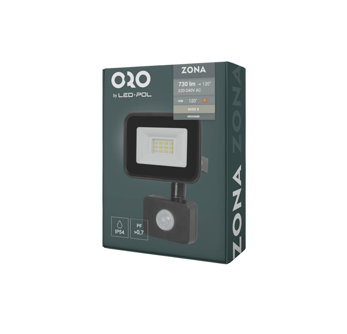 LED reflektor LED-POL Zona LED 10W neutrální bílá B PIR