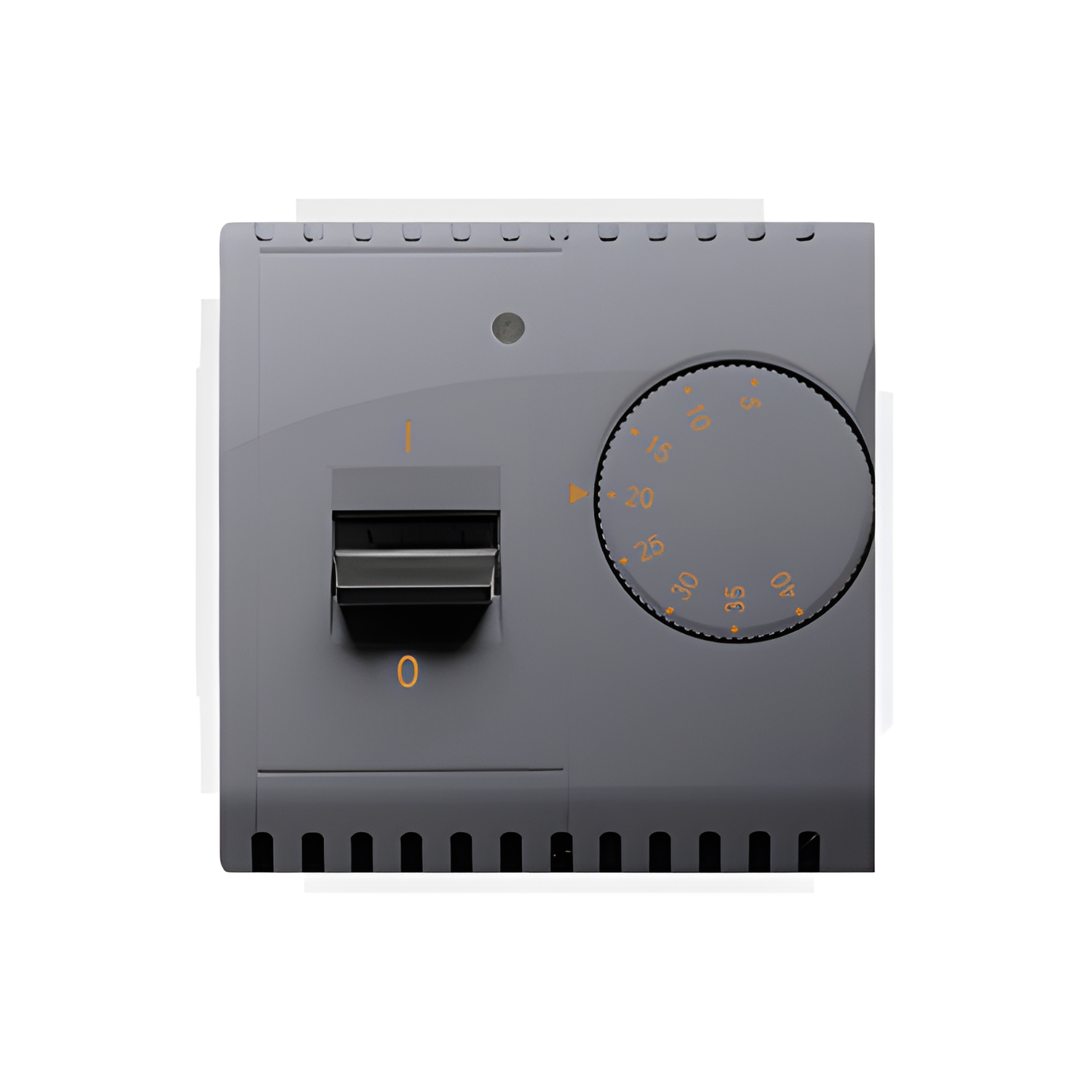 Termostat SIMON BASIC BMRT10W.02/43, s vnitř. tepl. senz., 16A/230V~, stříbrná