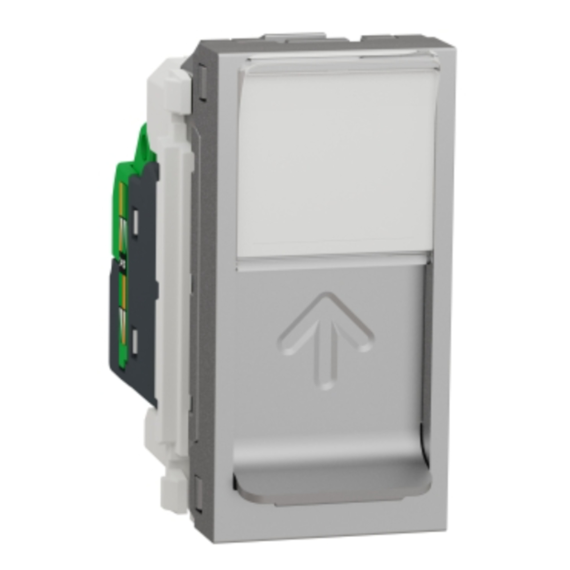 Zásuvka datová Schneider Electric Unica Nová CAT5E 1× RJ45 1 modul aluminium