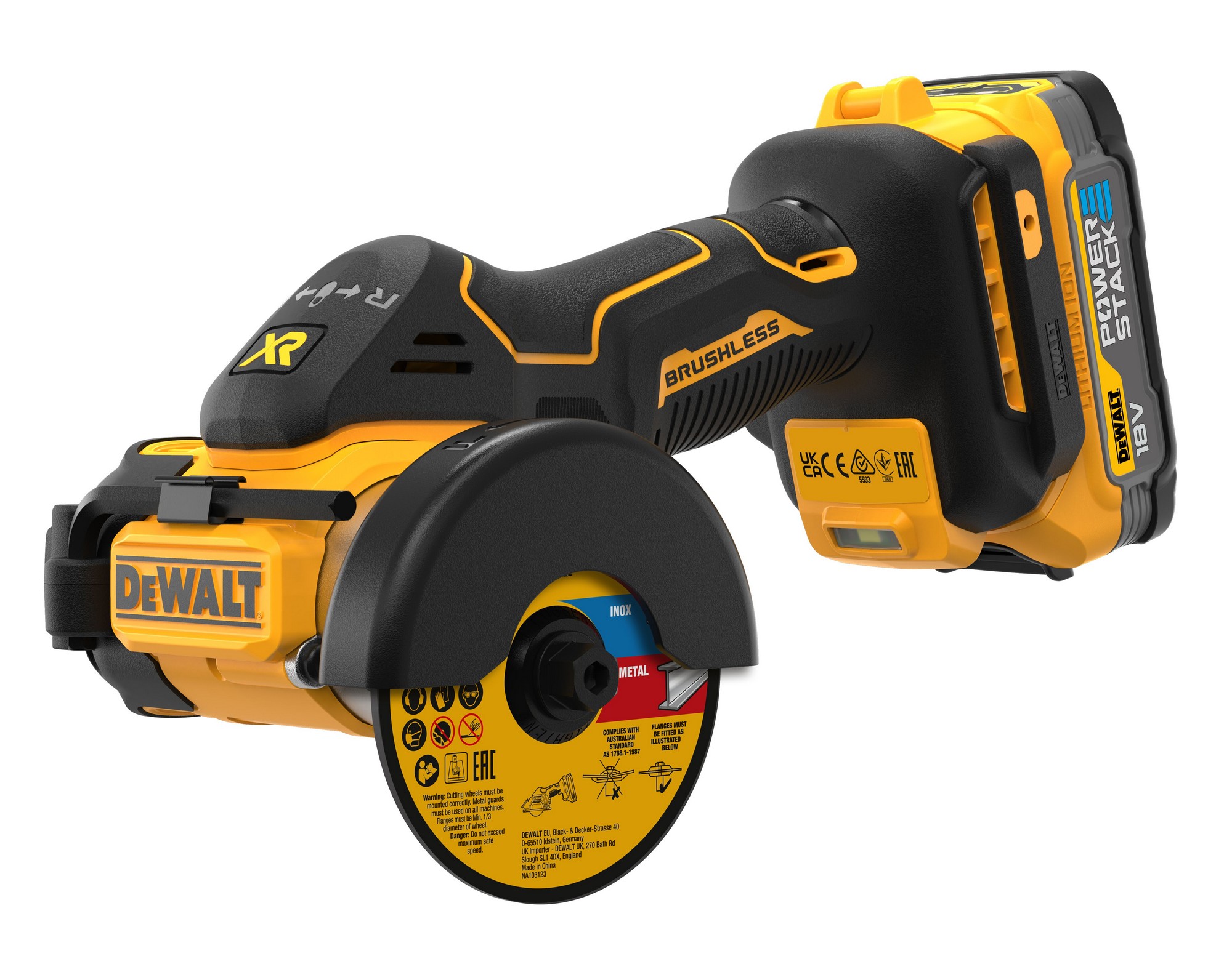 Pila rozbrušovací AKU DeWALT DCS438E2T