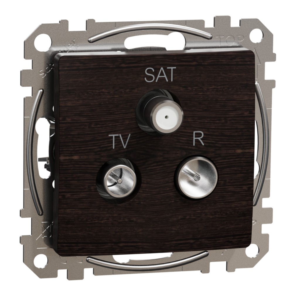 Zásuvka anténní průběžná Schneider Sedna Design TV/R/SAT wenge
