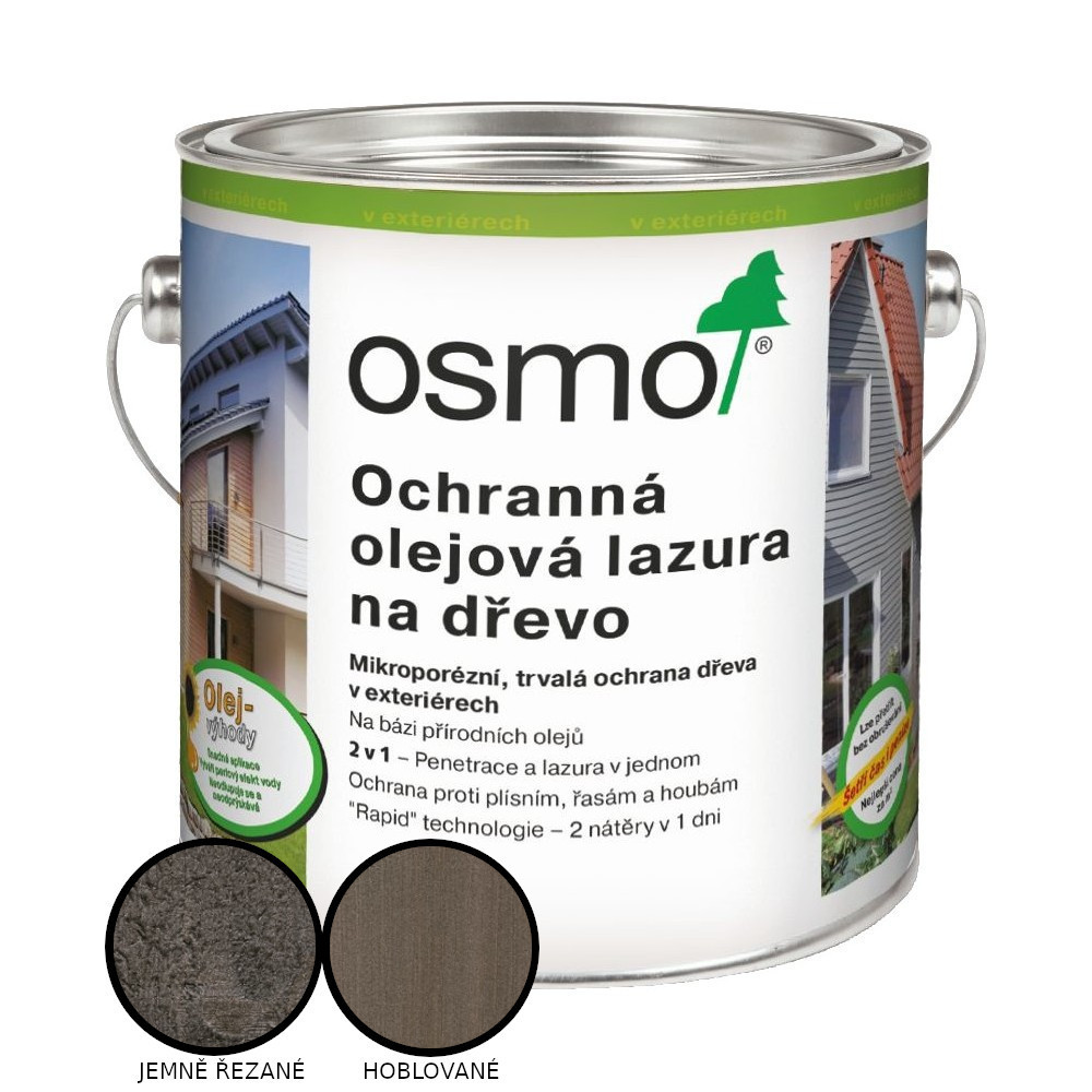 Lazura olejová ochranná Osmo Effekt 1143 stříb. onyx 2,5 l