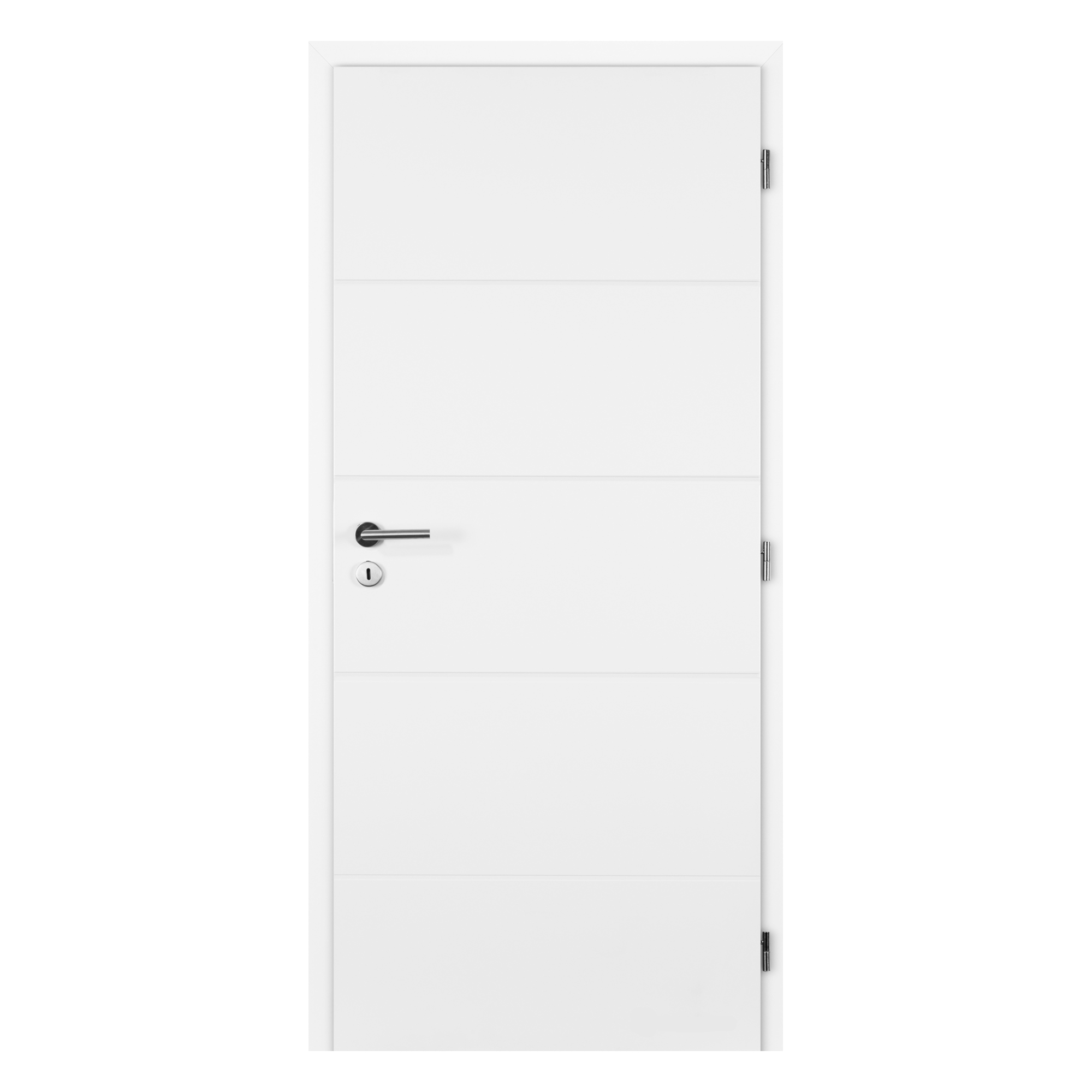 Dveře plné profilované Doornite Quatro bílé pravé 800 mm