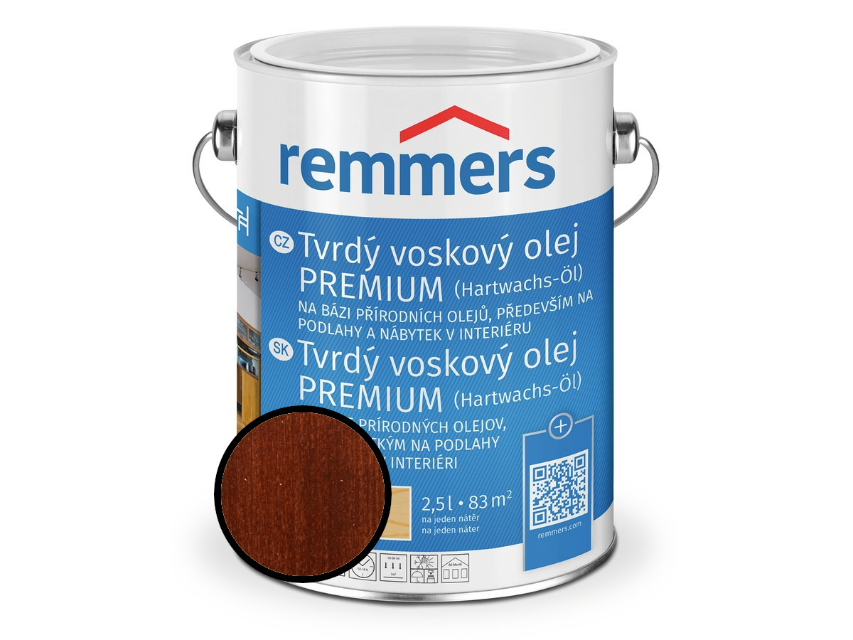 Olej tvrdý voskový Remmers Premium 1355 teak 2,5 l