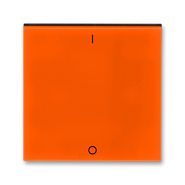 Kryt spínač řazení 3S s průzorem ABB Levit oranžová, kouřová černá
