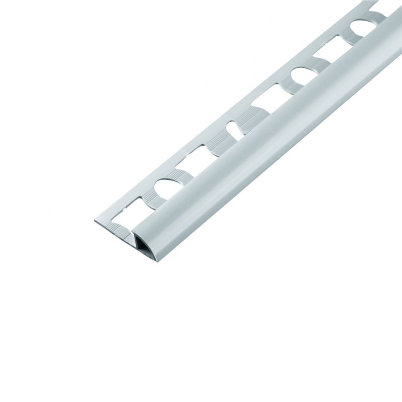 Lišta ukončovací obloučková Acara PVC světle šedá 8 mm