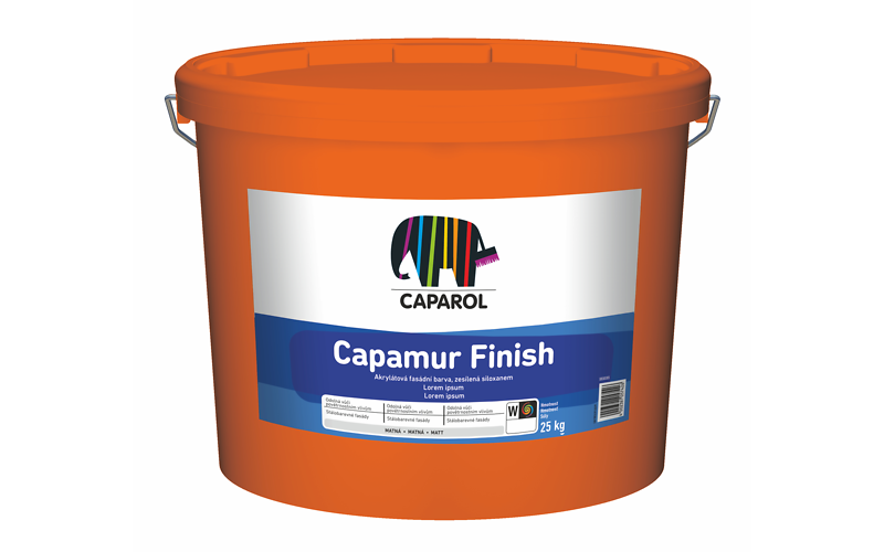 Barva fasádní akrylátová Capamur Finish bílá 25 kg