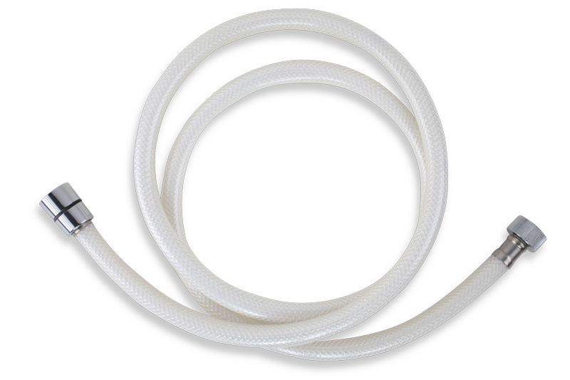 Hadice sprchová plastová Novaservis PVC/155,1, délka 150 cm, bílá/chrom