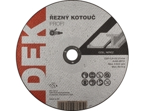 Kotouč řezný DEK PROFI 230×22,23×1,9 mm