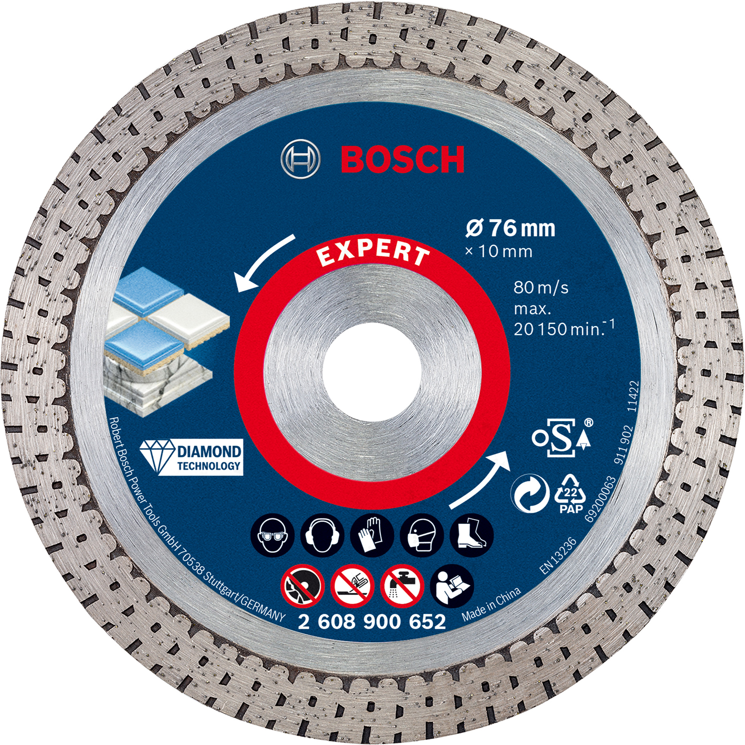 Kotouč DIA Bosch Expert HardCeramic 76×10×1,9×10 mm