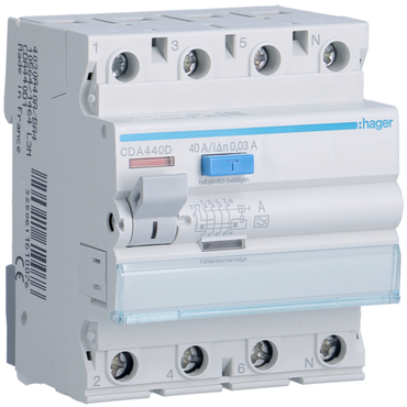 Chránič proudový Hager CDA440D