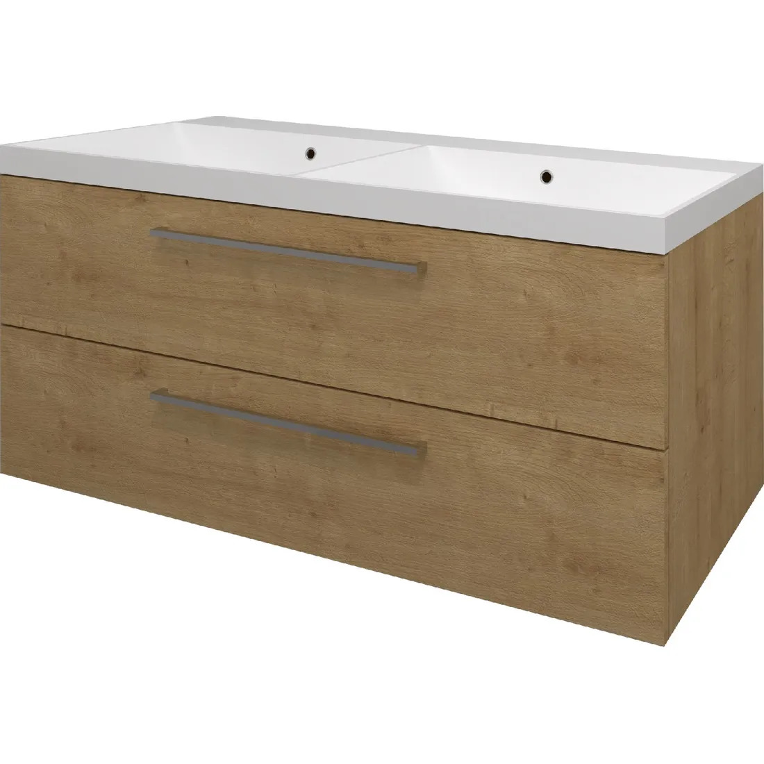 Skříňka s dvojumyvadlem EBS Pure 1 210×580×460 mm dub Arlington PURE121DA