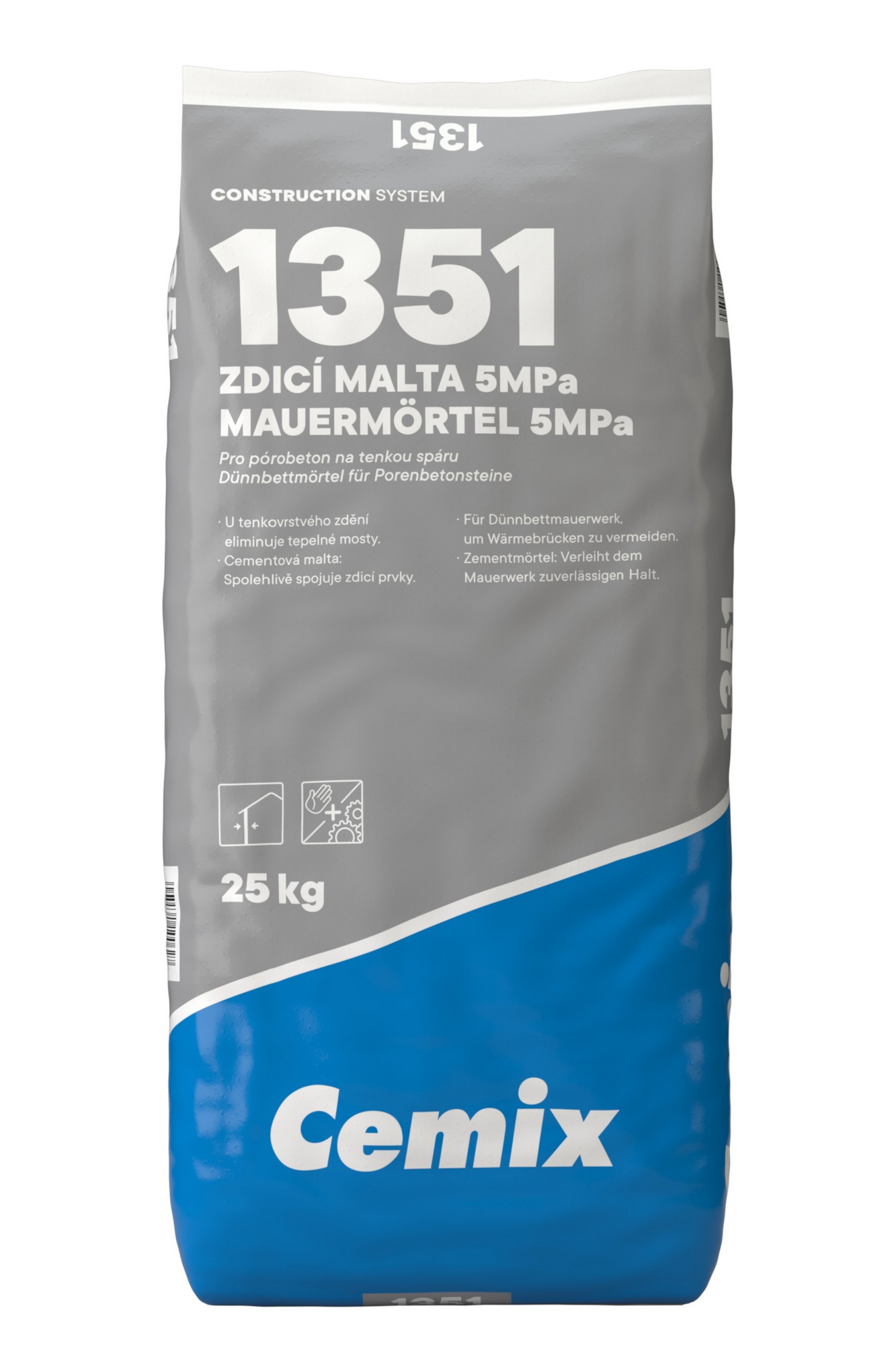 Malta zdicí na pórobeton Cemix 1351 25 kg