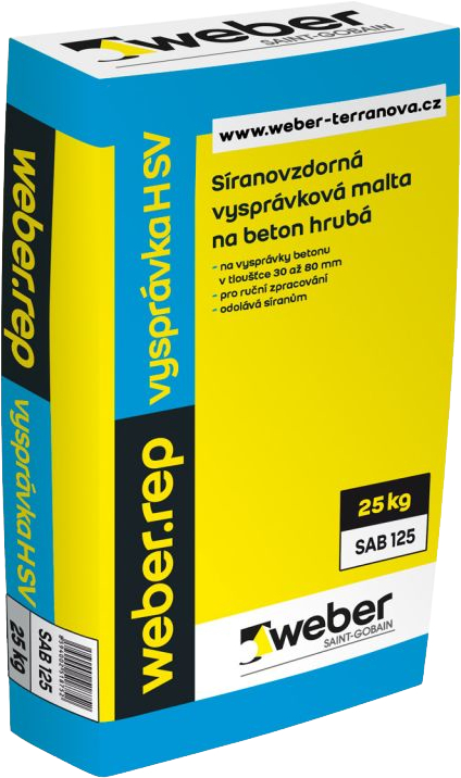 Malta síranovzdorná hrubá weberrep vysprávka H SV , 25 kg