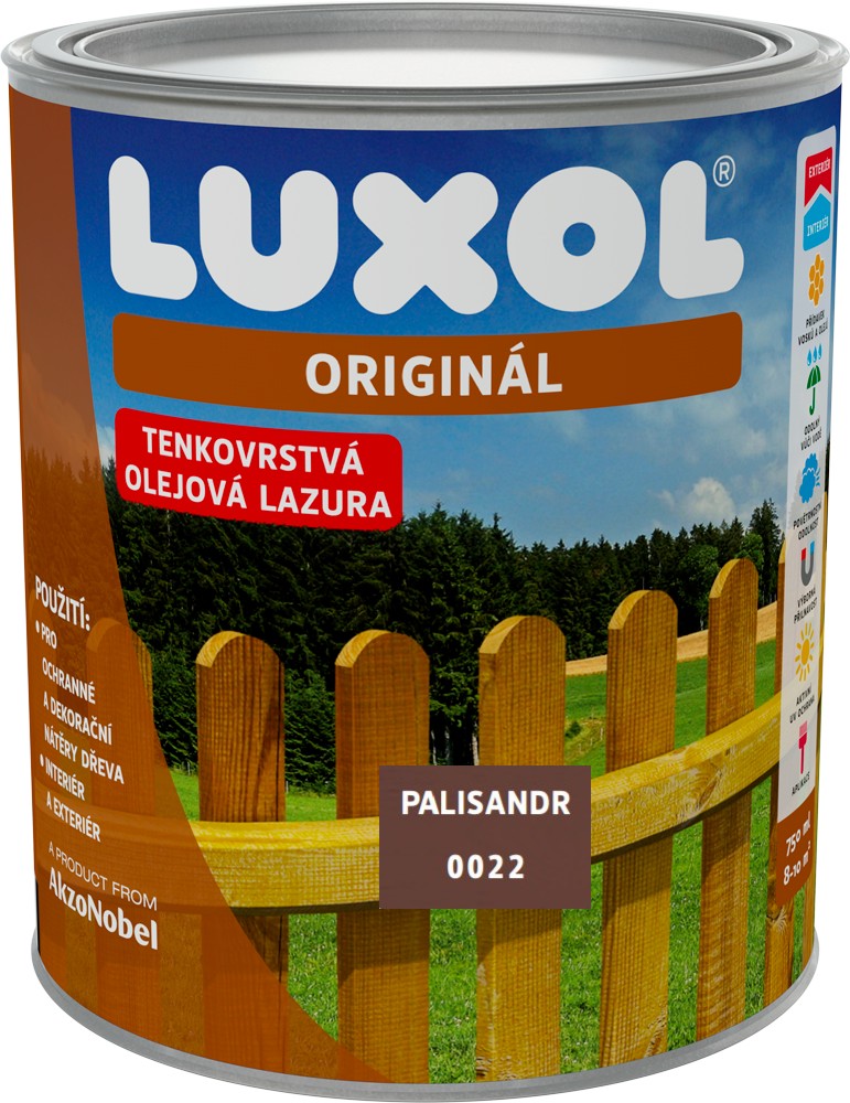 Lazura na dřevo Luxol Originál 0022 palisander 4,5 l