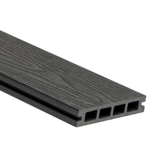 Prkno terasové dřevoplastové WPC PERI 3D duté odstín dark grey 136×25×2900 mm