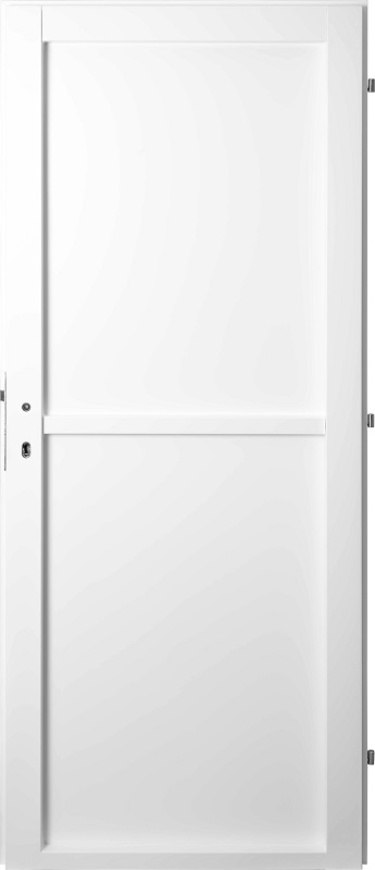 Dveře ocelové plné jednoplášťové pravé šířka 800 mm bílé