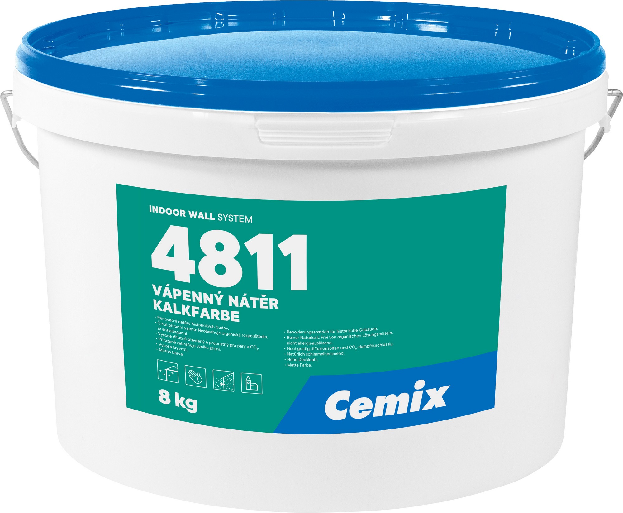 Nátěr vápenný Cemix 4811 bezpř., 8 kg