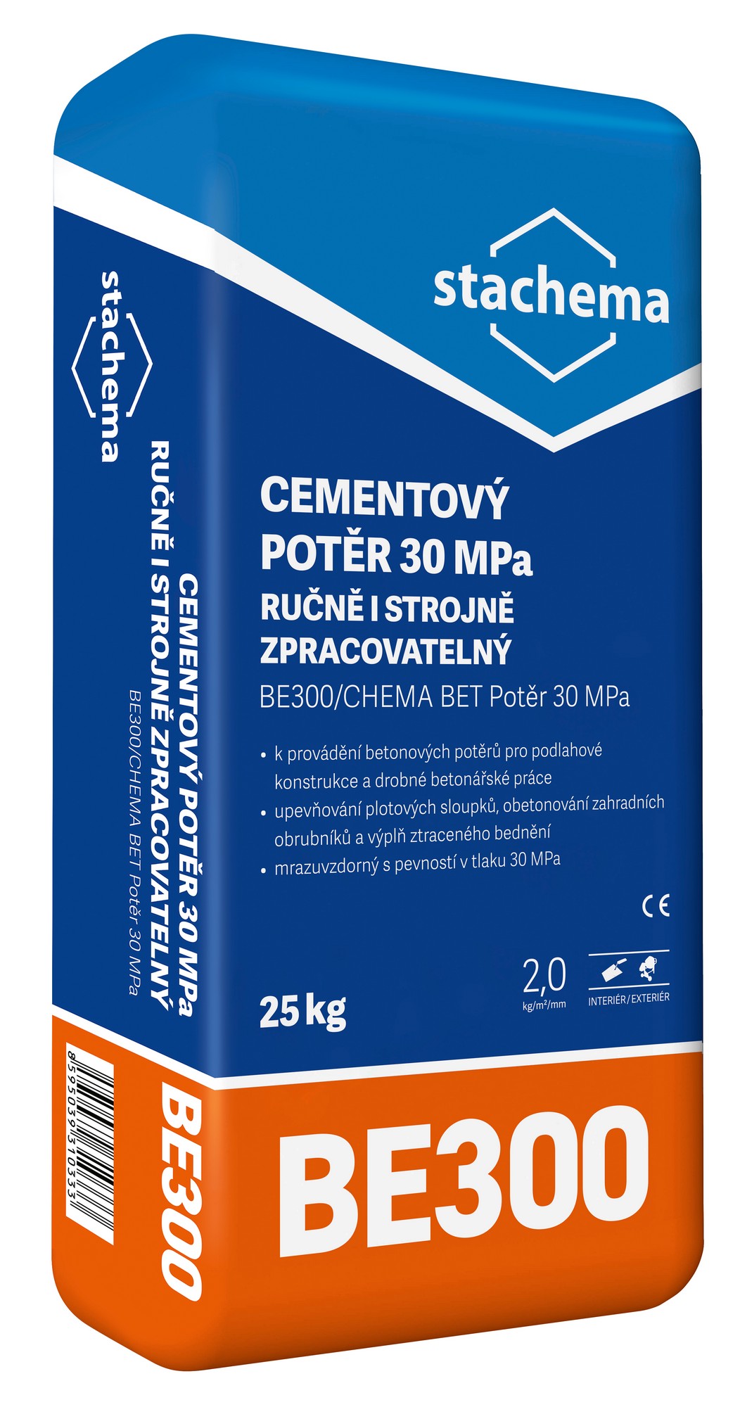 Potěr cementový Stachema BE300/CHEM BET 30 MPa 25 kg