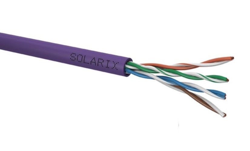 Kabel instalační Solarix CAT5e UTP nestíněný LSOH 305 m